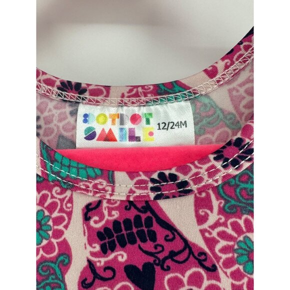 DotDotSmile Girls Dress Size 12/24 Months Maxi Skull Print New with Tags - Picture 3 of 6